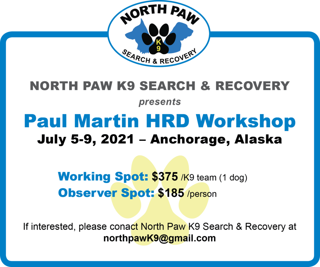 North Paw Paul Martin HRD Workshop, July 5-9, 2021